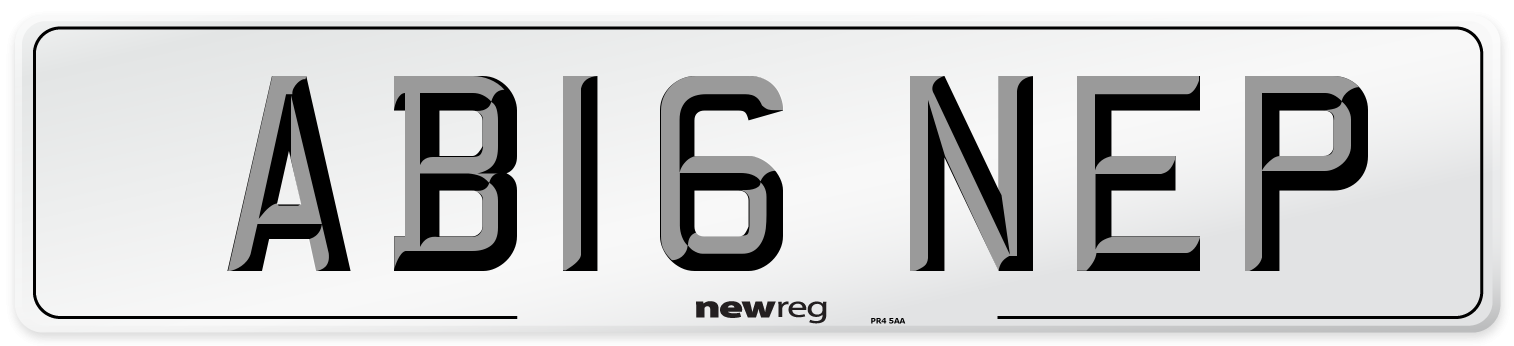 AB16 NEP Number Plate from New Reg